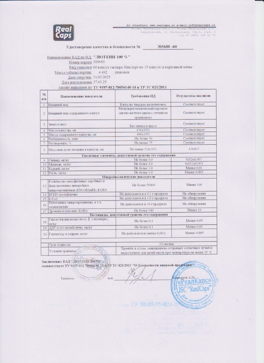 Паспорт №032025